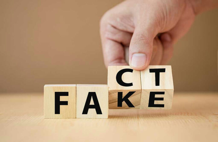 1549738514-1 Fact and Fake written on wooden blocks