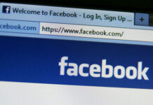 Facebook website open in a web browser