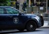 Seattle Police SUV parked on a city street