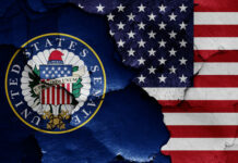 Shock Pick Looms: Graham’s Seat Stays In Family? United States Senate seal and American flag, cracked paint.